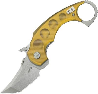 KUB439C Kubey Jaw Karambit Pliant – Lame Tanto – Acier 14C28N – Manche Ultem – Ball Bearing - Livraison Gratuite
