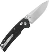 KUB465A Couteau Kubey Freki | Lame Acier 14C28N Satin Drop Point | Manche G10 Black | Crossbar Lock | Livraison Gratuite