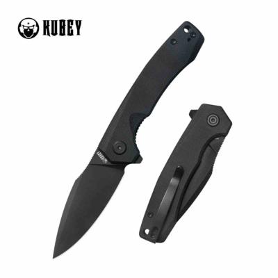 KUB901Y Couteau pliant Kubey Calyce  | Lame Drop Point 83 mm | Acier 14C28N | Manche G10 Noir | Roulements Céramique - Livraison Gratuite