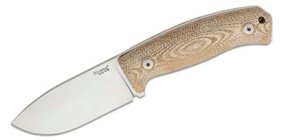 LSTM2MCVN Couteau LionSteel M2 Hunter Lame Acier M390 Natural Micarta  Etui Cuir Made Italy - Livraison Gratuite