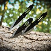 M4503 Set de 3 Couteaux de Lancer Perfect Point Throwing Set Lames Acier Inox Black Etui - Livraison Gratuite