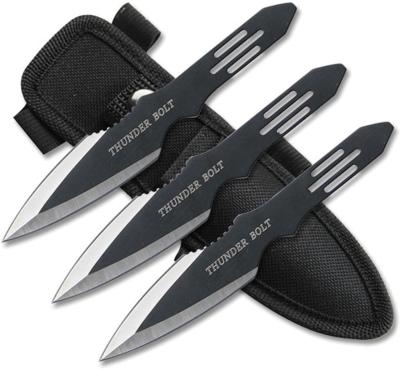 M4503 Set de 3 Couteaux de Lancer Perfect Point Throwing Set Lames Acier Inox Black Etui - Livraison Gratuite