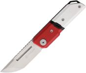 MAXMM272A Couteau Maxace Capsule II Lame Tanto Acier 10CR15COMOV Manche G-10 Rouge/Blanc Sécurité Liner Lock - Livraison Gratuite