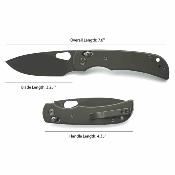 MGR621ADG Miguron Knives - Couteau Moyarl Titanium Manche Titane Gris Lame Acier 14C28N Drop Point Crossbar Lock - Livraison Gratuite