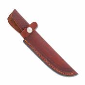 MR448 Marbles Large Hunter - Couteau Clip Point Acier Inox Manche Corne de Buffle Garde Inox Étui Cuir - Livraison Gratuite