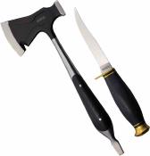 MR729 – Set Marbles Hunter Hatchet Combo | Hache + Couteau Skinner | Acier D2 | Manche Micarta | Étui Cuir | Livraison Gratuite