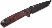 OKNRUBATOBKRD Couteau Oknife Rubato Rail Lock Lame Tanto 154CM Noire Manche G10 Noir/Rouge Damascus – Livraison Gratuite