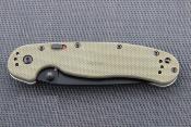 ON8871OD Ontario RAT Model 1A A/O – Couteau Pliant Lame Drop Point Acier AUS&#8209;8 Manche G10 Vert OD Linerlock - Livraison Gratuite