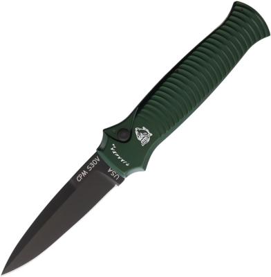 PKCP6GT Couteau Automatique Piranha Auto Bodyguard Tactical Green Lame Acier S30V Made USA - Livraison Gratuite