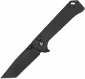 QS148C2 – QSP Knife Grebe T Black – Couteau Pliant Lame Tanto Acier 14C28N Manche G-10 Black ButtonLock - Livraison Gratuite