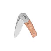 QS157D1 QSP Vault Couteau Lame Drop Point Acier 14C28N Manche G10 + Feuille de cuivre – Glyde Lock –  Livraison Gratuite