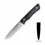 RS3721C Real Steel Bushcraft Plus II – Couteau Lame Fixe Acier 14C28N Convexe Manche G10 Black Housse Cuir – Livraison Gratuite