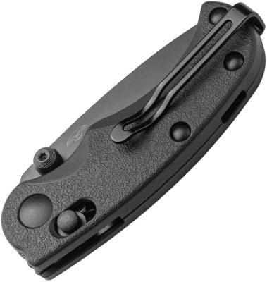 RS7181BB — Couteau Real Steel ESCA Lame Acier 12C27 Drop Point Noire Manche Polypropylène Noir Crossbar Lock - Livraison Gratuite