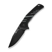 S250992 — Couteau SENCUT Quirk Lame Acier D2 Clip Point Noire Manche Plaquettes G10 Noir et Gris Liner Lock Flipper Thumb Stud - Livraison Gratuite