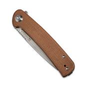 SA09D Couteau SENCUT Neches Brown Lame Acier 10Cr15CoMoV IKBS - Livraison Gratuite