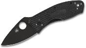 SC148PBBK Couteau Spyderco Ambitious Black Plain Lame Acier 8Cr13MoV - Livraison Gratuite