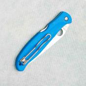 SC259PBL — Couteau Spyderco Charisma Lame Acier CTS BD1N Drop Point Satinée Manche FRN Bleu Lockback USA - Livraison Gratuite