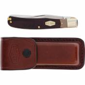 SCH1191225  Schrade Old Timer Buzzsaw Trapper |Couteau 2 Lame Acier 7Cr17MoV Satin & Scie | Manche Delrin Housse Cuir | Livraison Gratuite