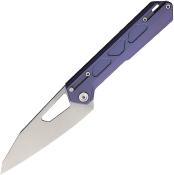 STEDT03BLU NOC DT-03 Blue – Lame Clip Point VG-10 Manche Titane Bleu Framelock Clip - Livraison Gratuite