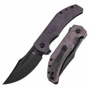 TB1089A2 Tenable Orion | Couteau Pliant Lame Clip Point Acier 14C28N Manche Micarta Purple - Livraison Gratuite