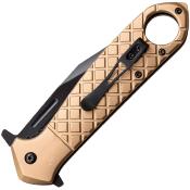 TF1042TN Couteau Semi AUtomatique Tac Force Tactical Tan A/O Lame Tanto Acier 3Cr13 - Livraison Gratuite