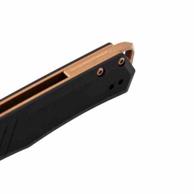 TKTF1GBKBKEO EOTECH x Tekto F1 Alpha – Couteau pliant Liner Lock Lame Acier D2 Black Titanium Manche Black G10 - Livraison Gratuite