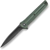 TVTY28GM14 Couteau Trivisa Seagull-G Drop Point Lame Acier 14C28N Manche Micarta Vert Bearing Liner Lock - Livraison Gratuite