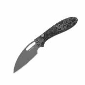  KIV3697A2 Couteau Pliant Kizer Masu Lame Acier 14C28N (HRC 58-59) Manche Micarta Motif Vortex Gris et Noir Button Liner Lock Livraison Gratuite