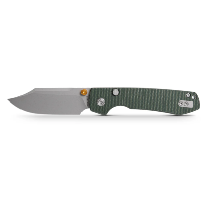 VOSA2911 Couteau Vosteed Raccoon Lame Bowie Acier 14C28N Manche Micarta Vert Top Liner Lock Ball Bearing - Livraison Gratuite