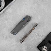 VOSA3510 Couteau pliant Vosteed Parallel A3510 | Lame Tanto Acier 154CM Manche Titane Roulement à Billes - Livraison Gratuite