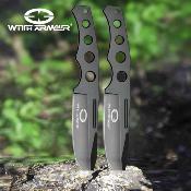 WAR058BK 2 Couteaux de Lancer WithArmour Aces Throwing Acier 440 Tanto Etui Nylon - Livraison Gratuite