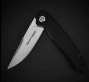 WAR091BKG Couteau pliant WithArmour Flint | Linerlock | Lame D2 satinée | Manche G10 noir texturé | Clip de poche - Livraison Gratuite