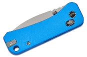WE230751 Couteau We Knife Banter 2 Crossbar Lock Lame Drop Point Acier S35VN Manche Aluminium Bleu Pivot Céramique - Livraison Gratuite