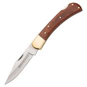 WN6220020W Winchester Large Lockback Wood – Couteau Pliant Traditionnel Clip Point Lame Acier Inox Manche Bois Verrouillage Back Lock - Livraison Gratuite