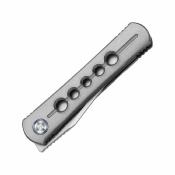 ZX34992A2  Kizer Feist 2 X-Series – Couteau pliant lame M390 Stonewashed Clip Point manche titane argent, Frame Lock, front flipper – Livraison Gratuite