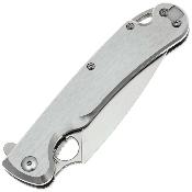 DGRF21FSSSV — Couteau Daggerr Arrow Lame Acier VG-10 Spear Point Satiné Serrated Manche Acier Inox Frame Lock Livraison Gratuite
