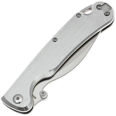 DGRF23FSSSV — Couteau Daggerr Pelican Lame Acier VG-10 Drop Point Satiné Serrated Manche Acier Inox Frame Lock Livraison Gratuite