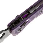DGRFM022SPRB — Couteau Daggerr Sting Slim Lame Acier VG-10 PVD Noir Manche G10 Violet Crossbar Lock Livraison Gratuite