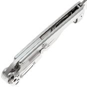 DGRF22FSSSV — Couteau Daggerr Zhalo Lame Acier VG-10 Spear Point Satiné Serrated Manche Acier Inox Frame Lock Livraison Gratuite