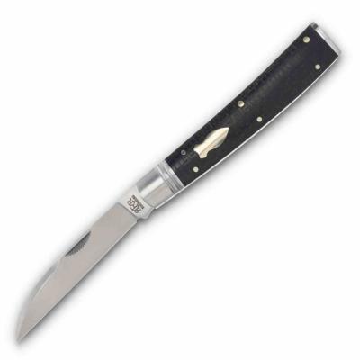 RRR045 Couteau Rough Ryder Reserve Whiskey Ryder | Lame Acier D2  Manche Burlap Micarta Noir | Style Swayback Doc | Livraison Gratuite