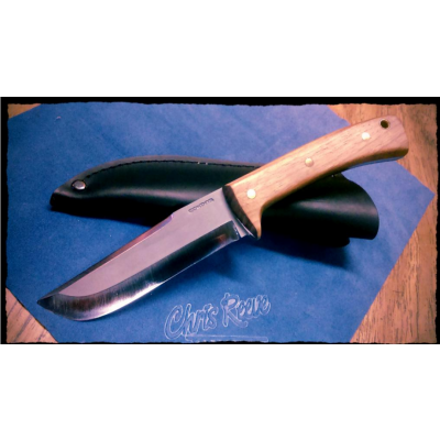 Couteau Bushcraft Condor Stratos Acier Carbone 1075 Manche Bois Etui Cuir Made El Salvador CTK2295HC - Free Shipping