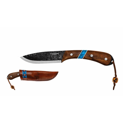 Couteau Condor Blue River Lame Acier 1095 Manche Noyer/Turquoise CTK282543HC - Livraison Gratuite