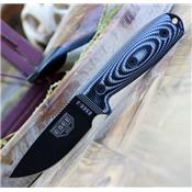 ES3PMB002 Couteau ESEE Esee-3 Black Manche Gray/Black G10 Made USA - Livraison Gratuite