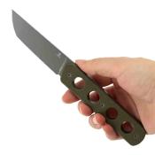 G2020A4 Couteau Foosa Tenable Knives | Lame Acier D2 | Manche Olive Green G10 | Housse Nylon | Livraison Gratuite