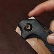 K3129A4 Couteau Kansept Pluto | Lame Acier S90V Rose Gold Drop Point | Manche Micarta / Titanium | Liner Lock | Livraison Gratuite