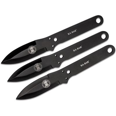 KA1121 Couteaux de Lancer KA-BAR Thrower Knife 3 Pieces Etui Polyester - Livraison Gratuite