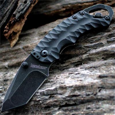 Couteau Kershaw Shuffle II Tanto Acier 8Cr13Mov Blackwash Manche GFN KS8750TBLKBW - Free Shipping