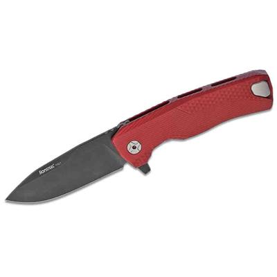 LSTROKARB Couteau LionSteel ROK Red Acier M390 Black Rotoblock Made Italy - Livraison Gratuite