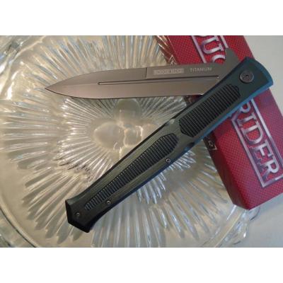 Stiletto Géant Lame Acier 440/Titane Manche Aluminium Rough Rider RR1861 - Free Shipping