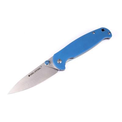 Couteau Real Steel H6 Elegance Elegance Blue Lame Acier 14C28N Manche G-10 RS7612- Free Shipping